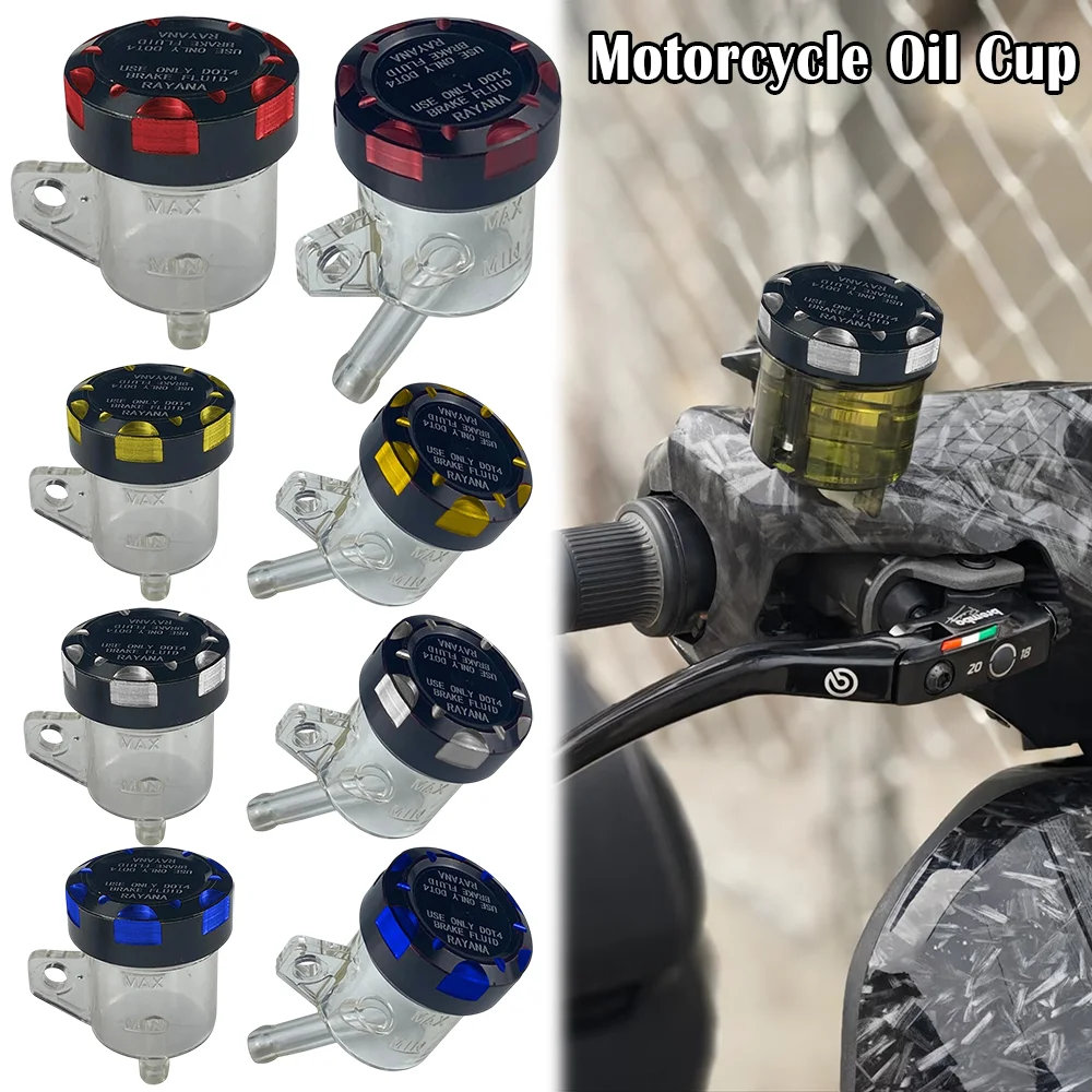 

Motorcycle Oil Fluid Cup Dual Color Alloy Cover Cruise Vehicle Brake Fluid Reservoir Cap Anti Corrosion Rust Proof Oil Cup Cover