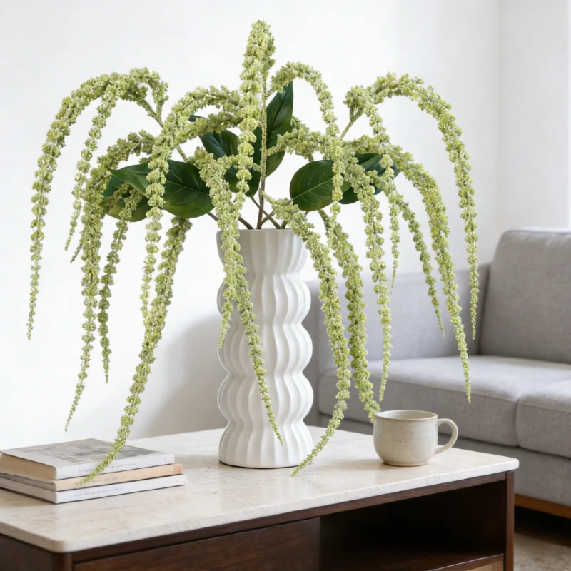 36.2 Inches Artificial Strings of Pearls Plants for Indoor Home Project Wedding Hotel Mall Floral Decor Photography Props - view 2