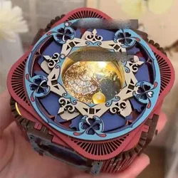 Handmade DIY Music Box Wooden Mechanism Ring Box Gift For Girlfriend's Birthday Hand Operated Home Decoration Music Box ZF63