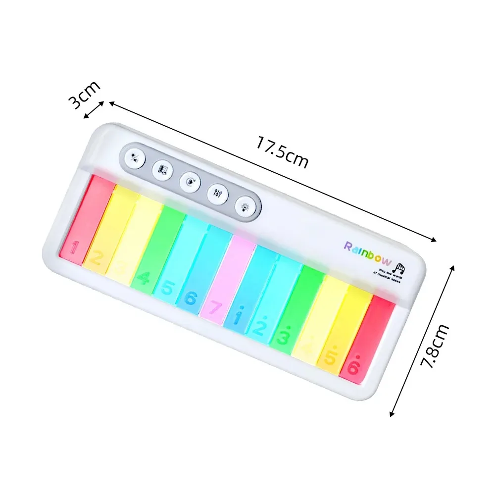 Music Box Electronic Music Toys Small Piano Girl Piano Toy Rainbow Flashing Piano Toys Portable Portable Keyboard Toys for Kids