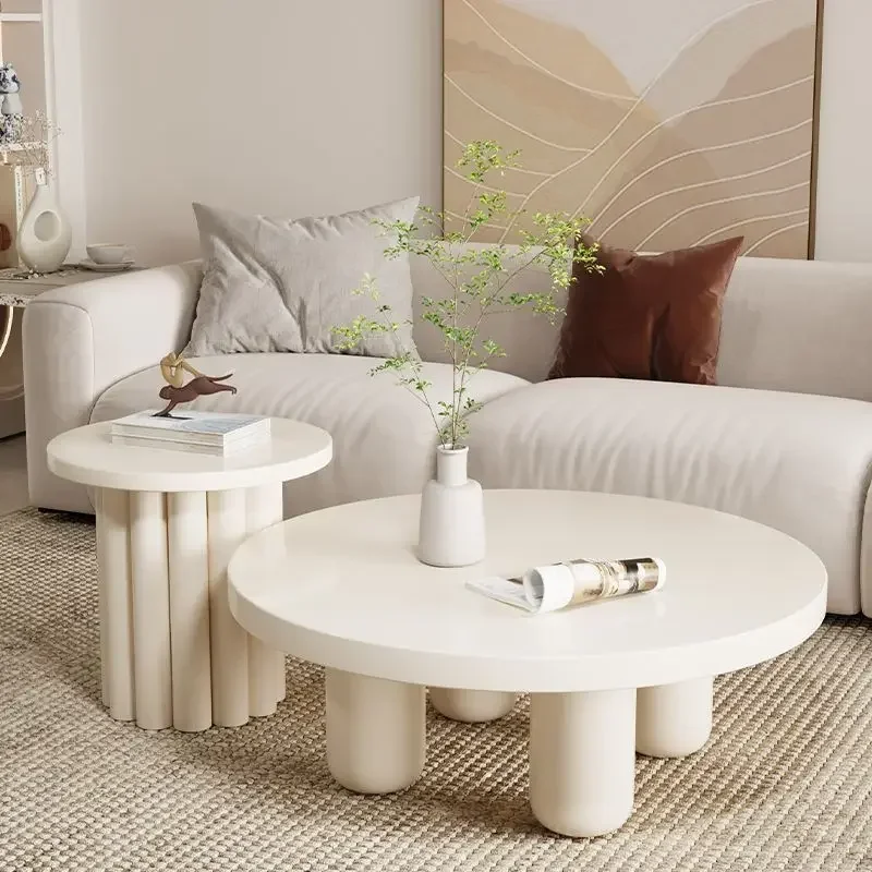 Creamy coffee table simple modern living room home creative side table Nordic small apartment