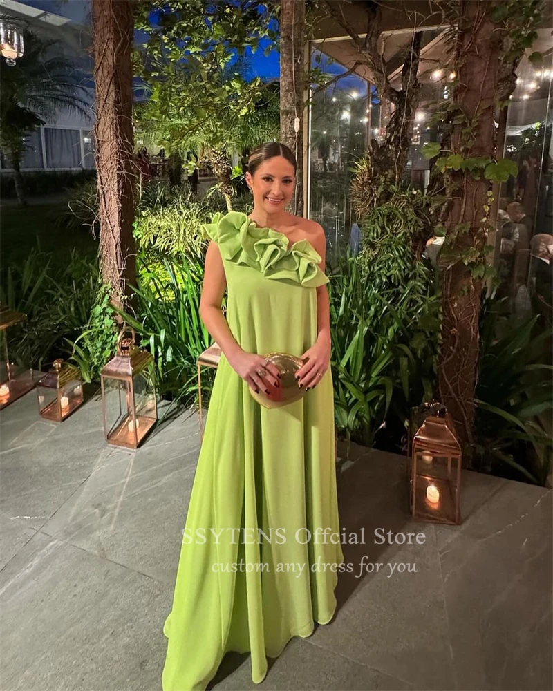 Simple Saudi Arabia Prom Dresses One Shoulder Party Dresses Women Customized Long Evening Gowns Wedding Guest Look Dress 2025