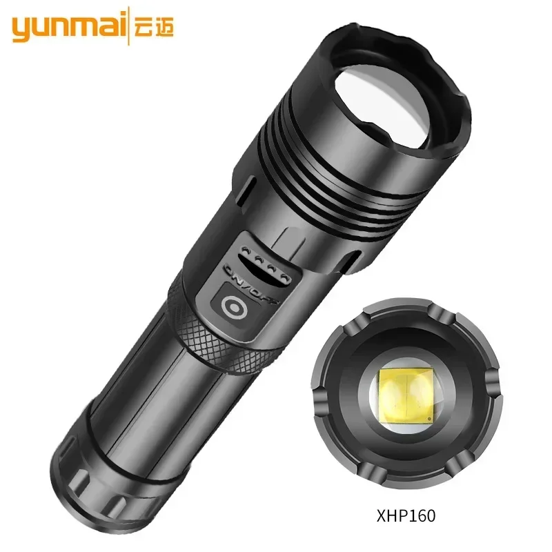 

1500LM/1800LM XHP70/XHP160 COB LED Flashlight - USB Rechargeable IPX4 Waterproof Portable Strong Light for Camping