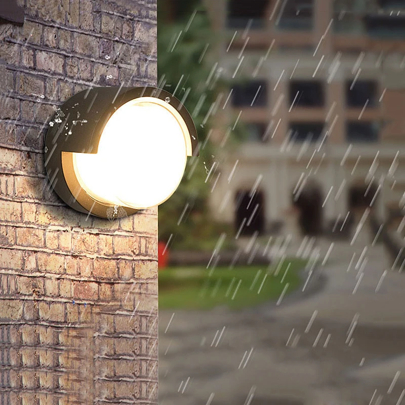 9W LED Smart Outdoor Wall Light Fixture APP Control Stepless Dimmable Lamp Fens Aluminum Garden Lighting Gatepost Stairway