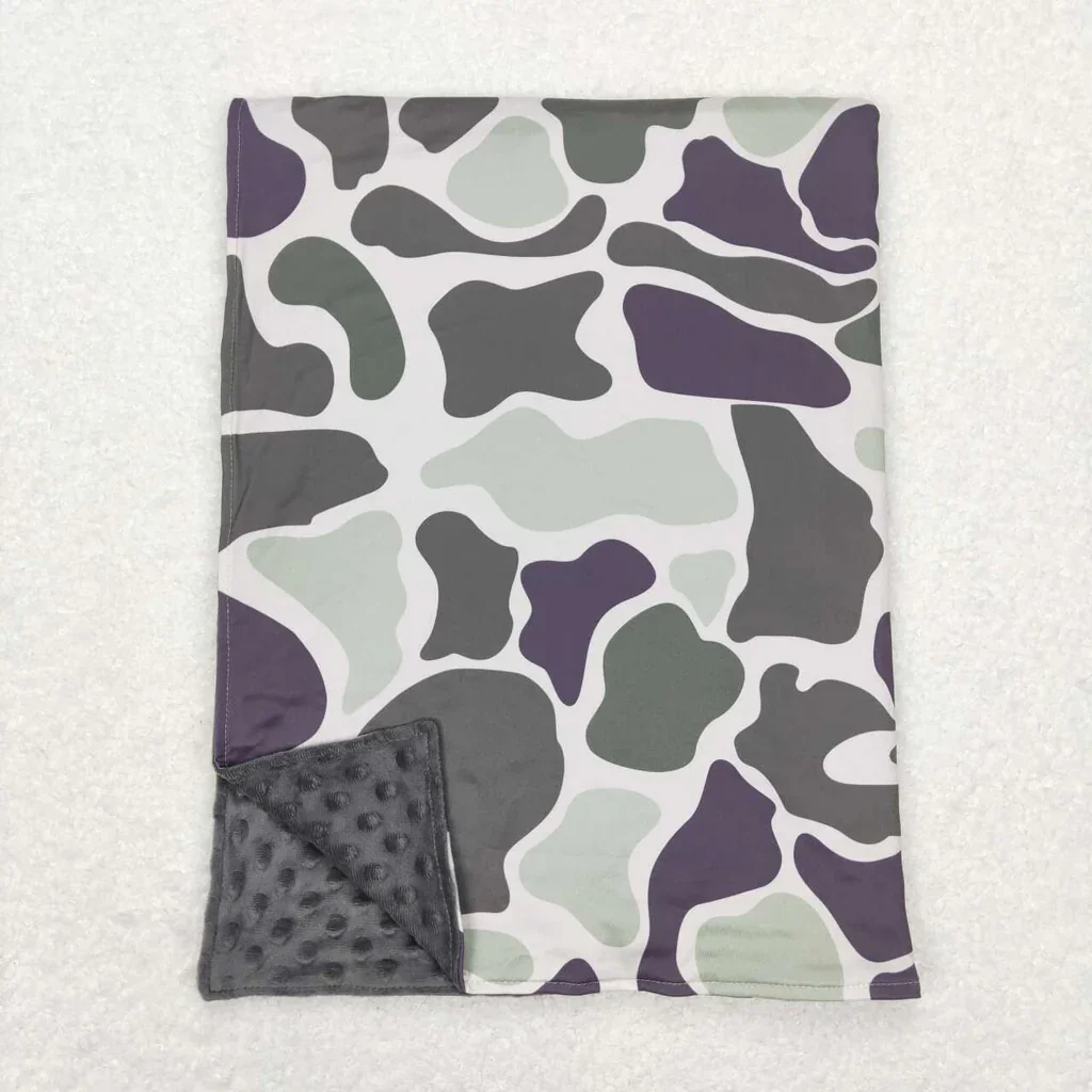 Camo Green Baby Newborn Blanket Camo Brown Baby Newborn Blanket