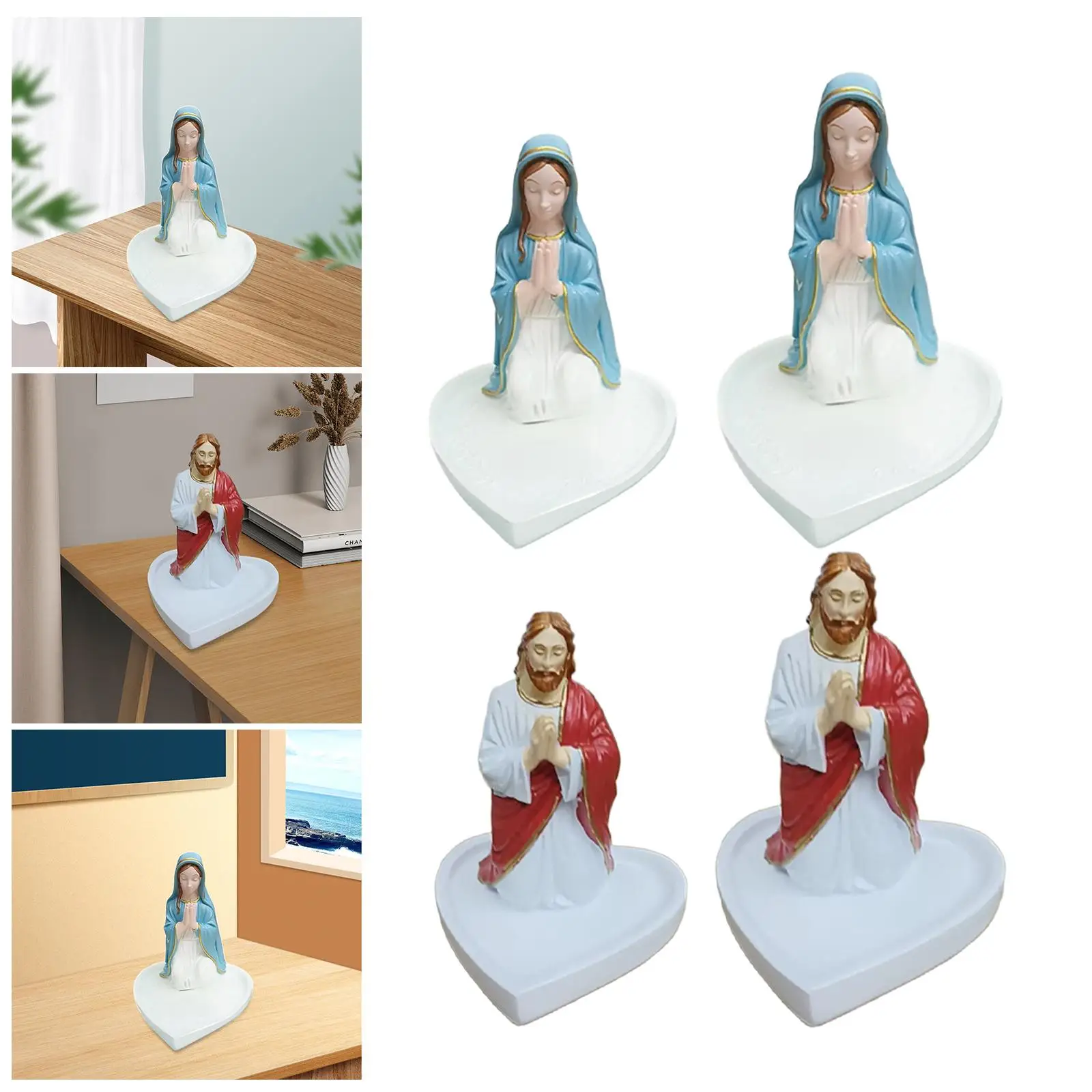 

Rosary Holder, Praying Statue, Jewelry Tray, Jewelry Storage, Figure for Necklaces
