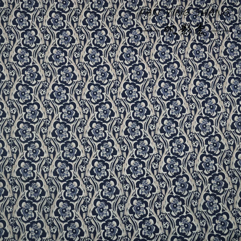 الأرجواني الأزرق الزهور 100% نسيج القطن لفستان القميص Telas Para Costura Tissus Couture ткан القماش المواد الخياطة stoff Diy بها بنفسك #6