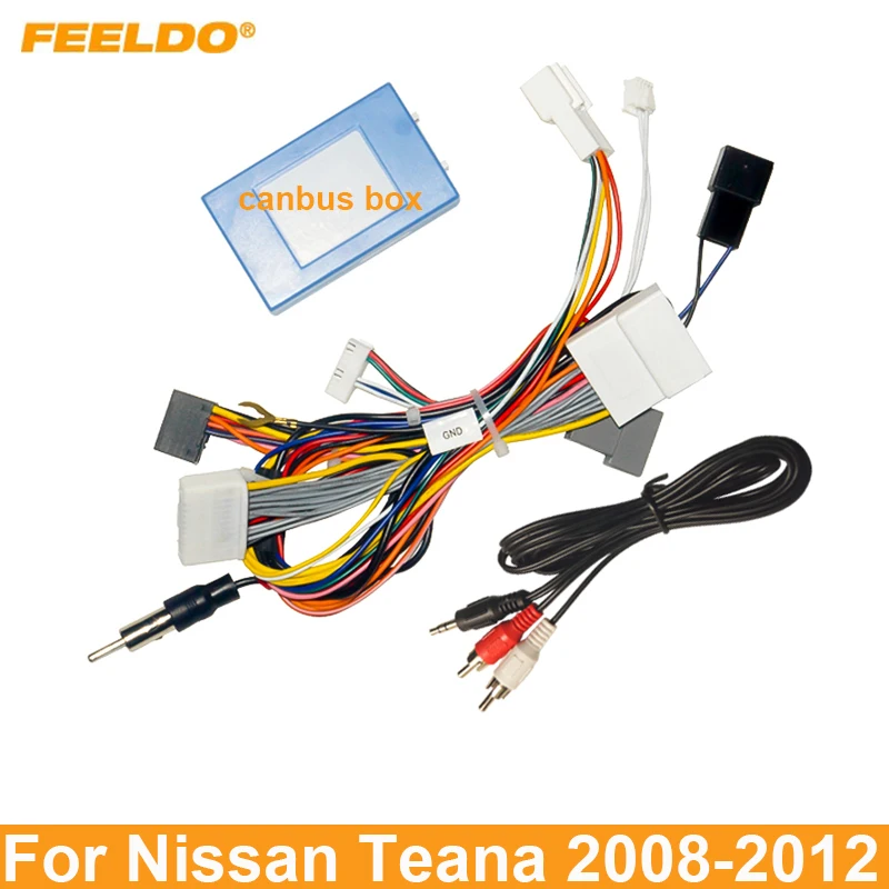 

FEELDO Car Audio 16PIN Android Power Calbe With Canbus Box For Nissan Teana DVD Player Wiring Harness Adapter #MX6482