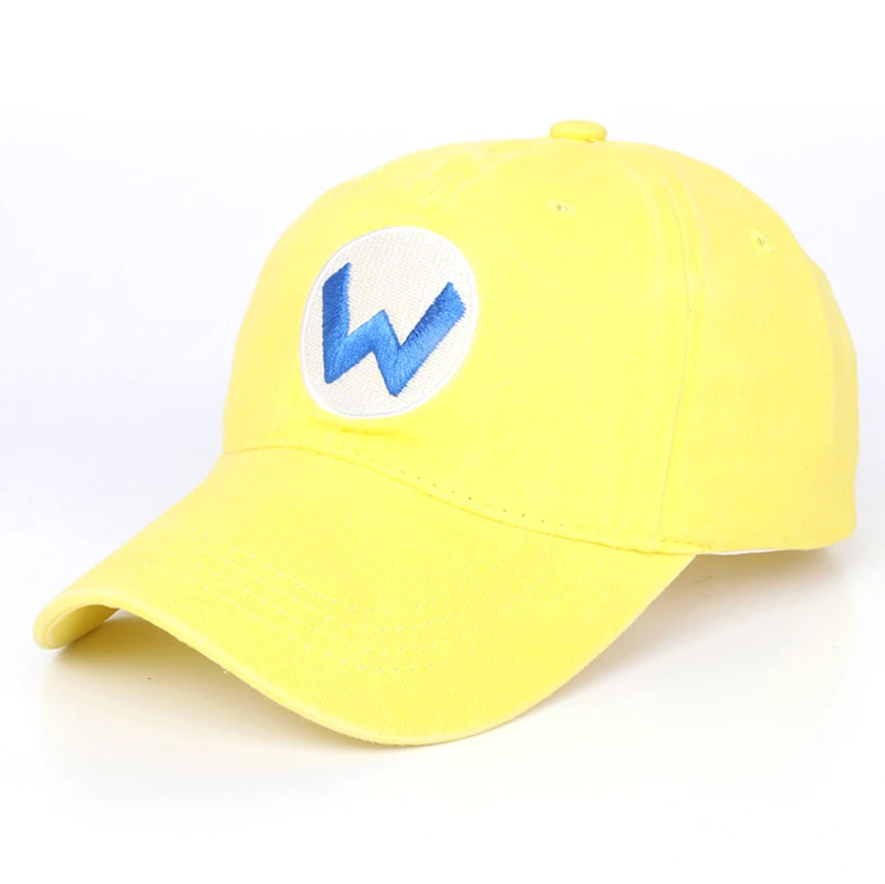 MINISO Anime Cartoon Super Mario Bros Retro Washed Baseball Caps Men Women Sunshade Duck Tongue Hat Adult Outdoor Sport Snapback