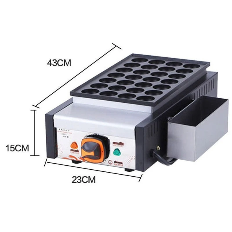 Electric dual-plate takoyaki maker with non-stick aluminum alloy plates; quickly prepares takoyaki,grilled shrimp,and egg rolls