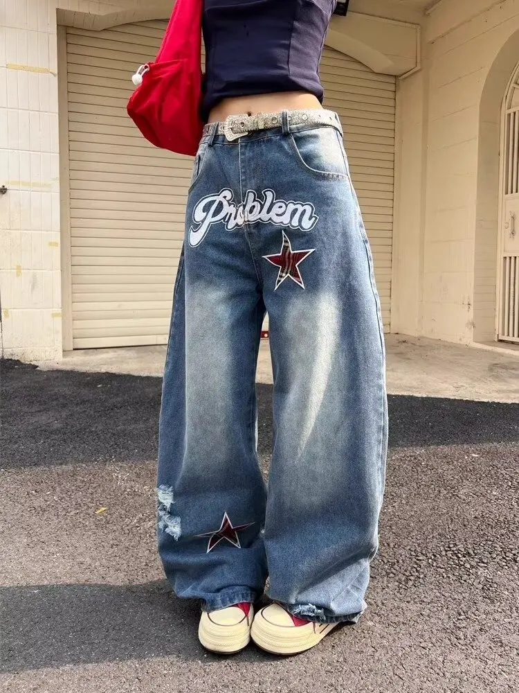 

Women's Pants Punk Print SweatpantsChic Fashion Pants Hip Hop Streetwear Y2K Jogging Pants Women Loose Wide Leg Female Goth Men