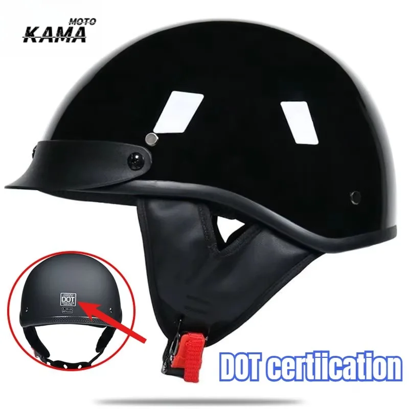 Summer Motorcycle Helmet DOT Certified Motorcycle Half Helmet Anti Fall Motorcycle Riding Half Helmet Male Casco Casque Moto