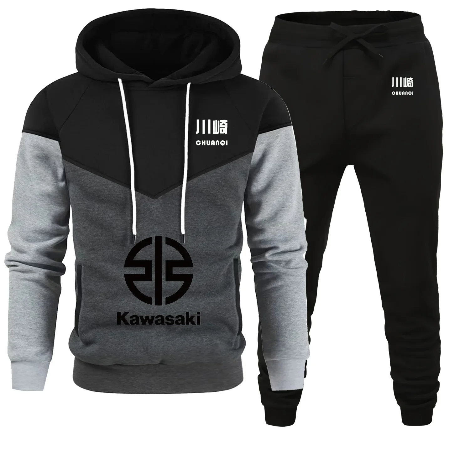 Kawasaki Oversized Hoodie Unisex Sports Suits Motorcycle Uniform Sweatshirt Mens Clothing Racing Suit High-quality Extreme Men's