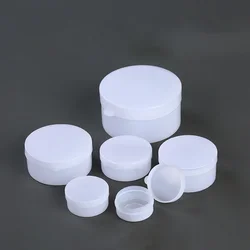 5/10g 50pcs White Empty Cosmetic Jar Plastic Refillable Bottles Round Face Cream Box Sample Eyeshadow Gel Cream Pack Boxes Pots