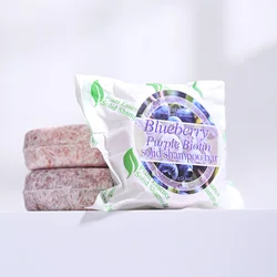 Blueberry Fruit essence Shampoo Refreshing Oil Control Nourishing Moisturizing Shampoo for Men and Women Solid Shampoo Soap