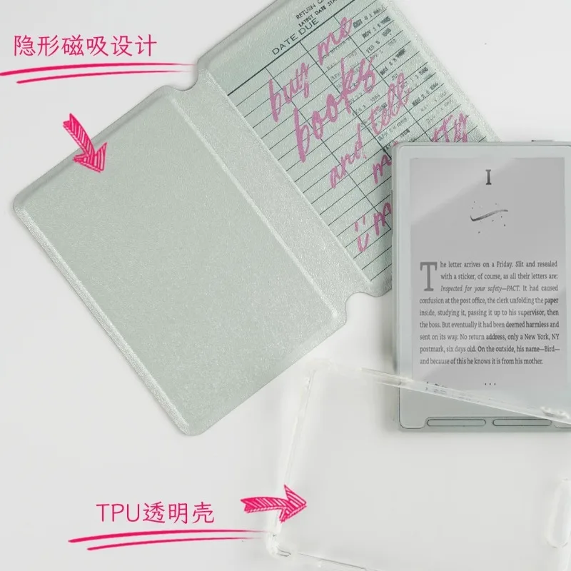 For XTEINK X4/X3 e-ink reader protective cover TPU material UV digital printing magnetic separation shell anti-collision airbag
