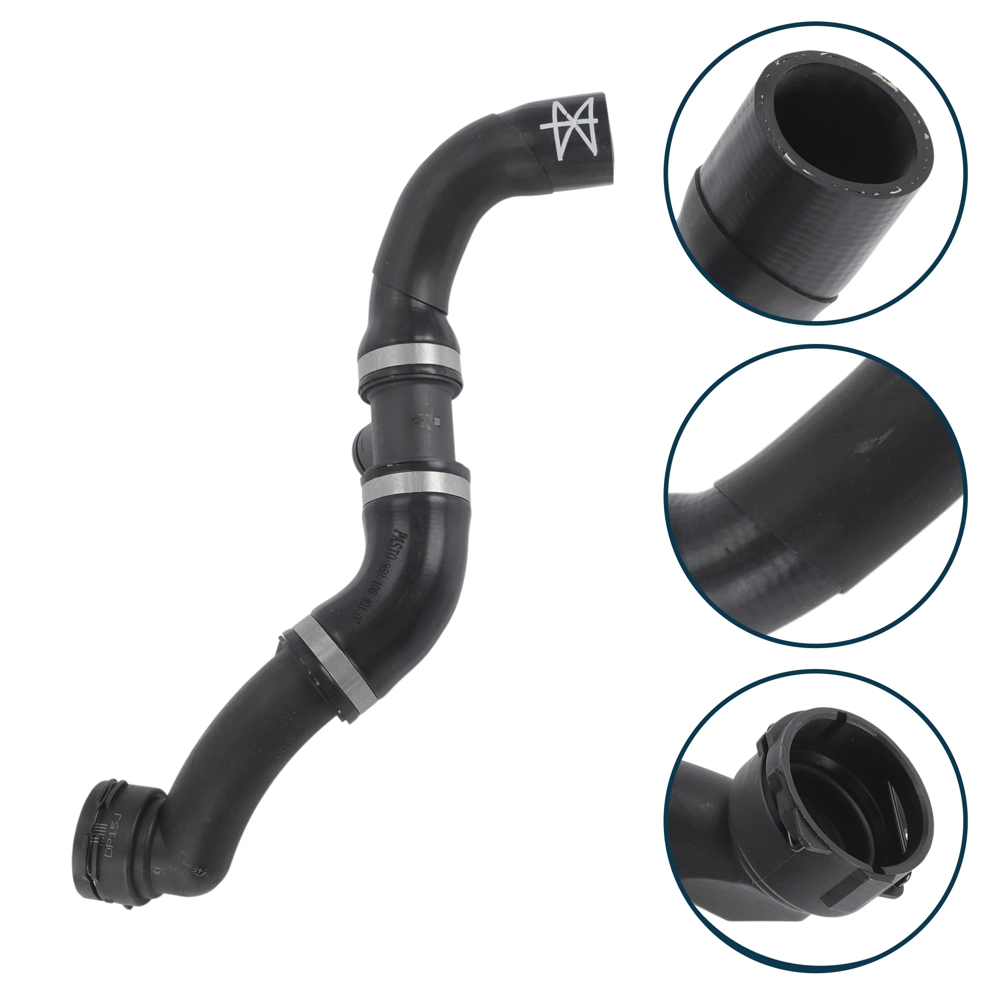 

UXCELL Шланг радиатора Шланг обогревателя No 95810640100 для Porsche Cayenne 2012 Резиновый верхний шланг черный 1 шт.