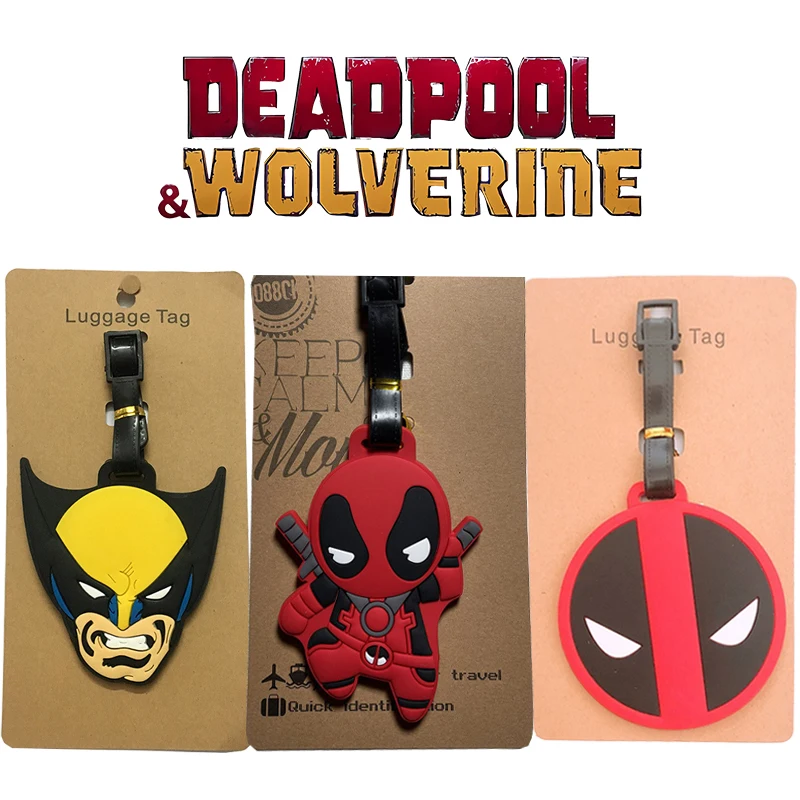 Deadpool & Wolverine Luggage Tag New Marvels Anime Suitcase Name ID Addres Holder Baggage Boarding Tags Travel Accessory Gift