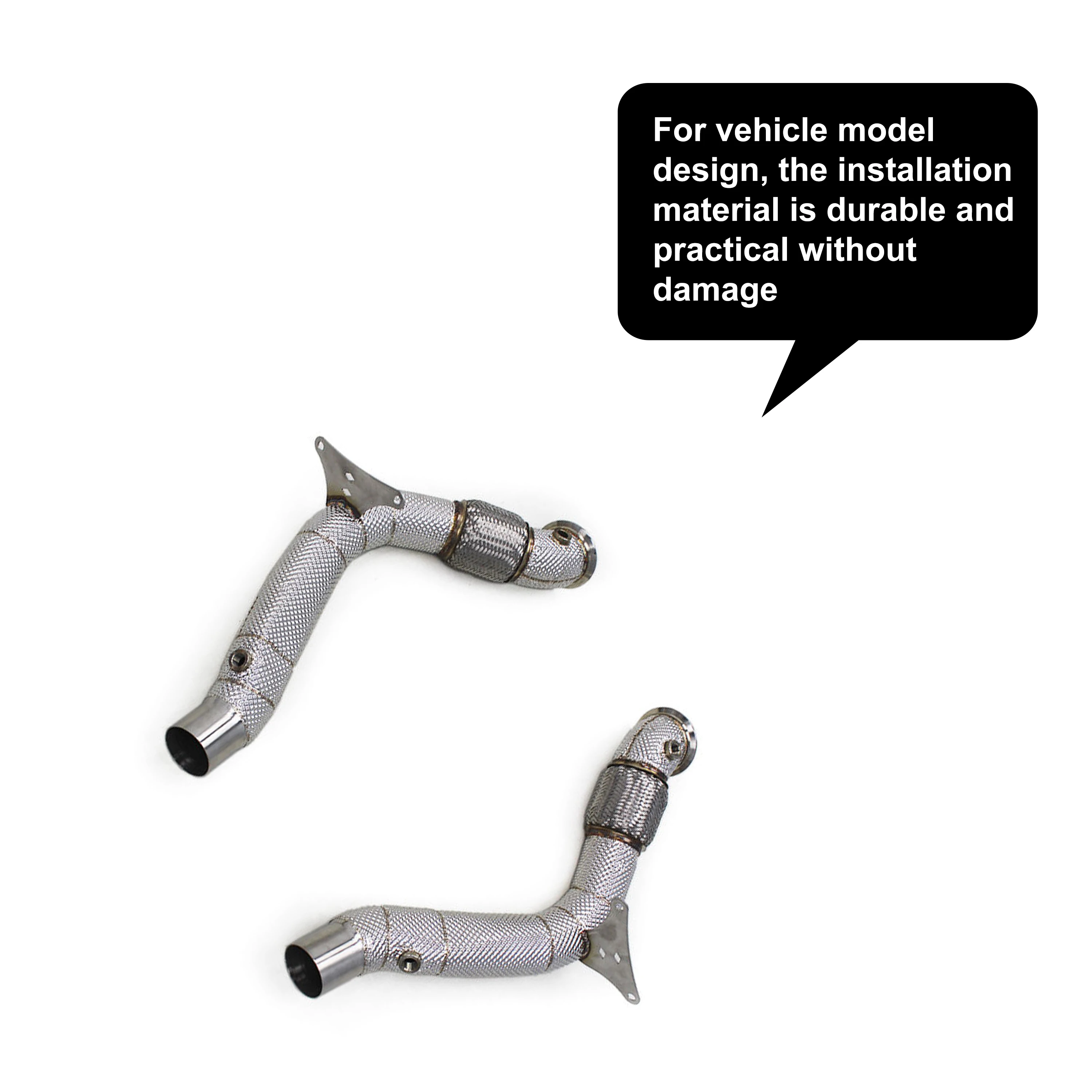 ACE Auspuff-Downpipes für Ferrari 488 Spider/GTB/Pista 3.9T V8 Hochwertige SUS304 Downpipes mit Hitzeschild Auspuffsysteme – Detail 6