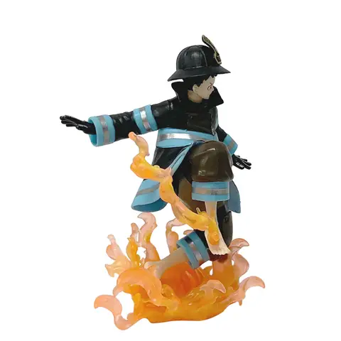 Ny Amine-figur KOTOBUKIYA ARTFX J Fire Force Shinra Kusakabe Anime Färdig Modell Leksakspresentkollektion 8 best sales Fire Force-figur - №8