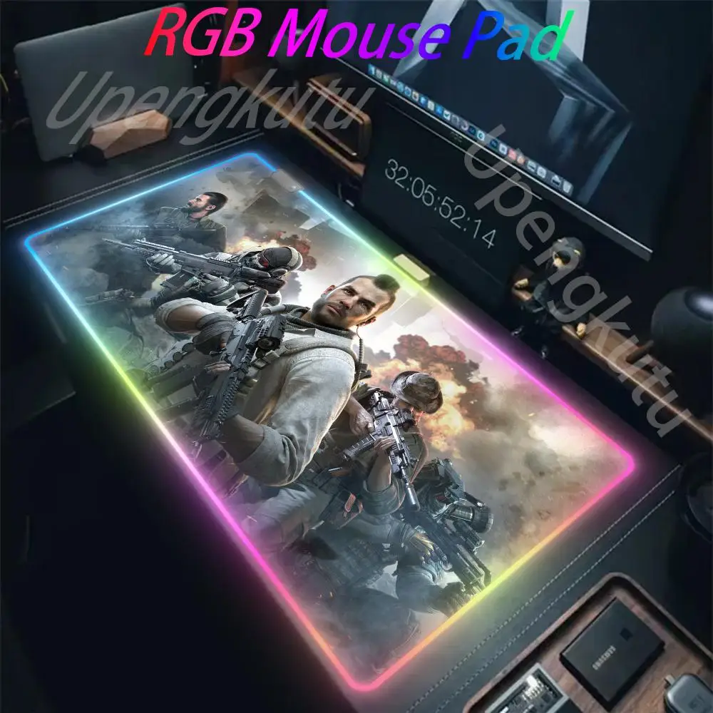 Call of Duty RGB Pc Gamer Keyboard Mouse Pad Mousepad LED Glowing Mouse Mats Rubber Gaming Computer Mausepad 1000x500mm