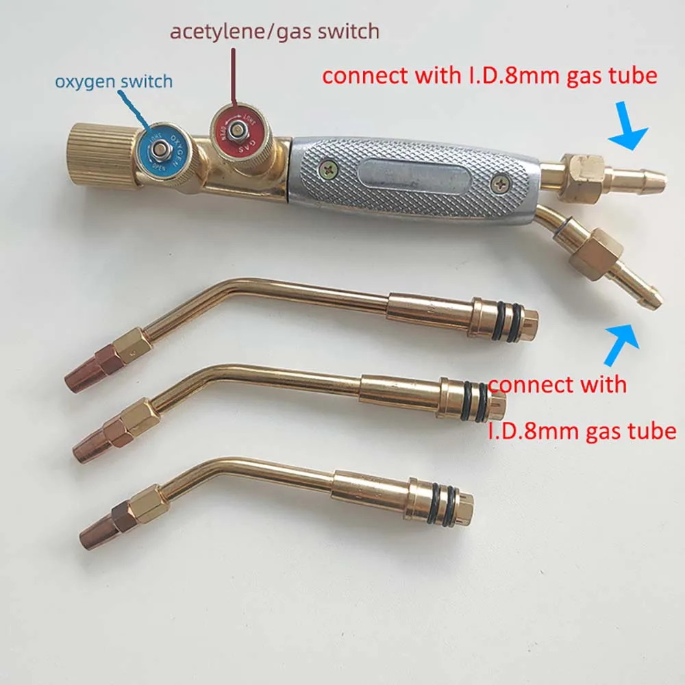 Injector gas welding torch oxygen-acetylene propane injection brass liquefied gas welding gun tool for repairing