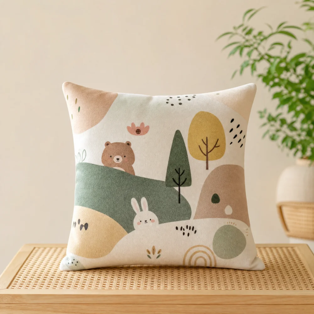 Double Sided Clear Print Gentle Cushion Cover, Exquisite Throw Pillow Case for Indoor Outdoor, Luxury Home, Decor Wedding Gift