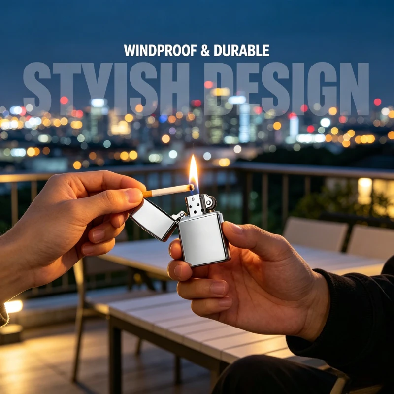 

Vintage Metal Grinding Wheel Lighter, Classic Windproof Design, Practical Outdoor Smoking Tool & Daily Accessory Wholesale