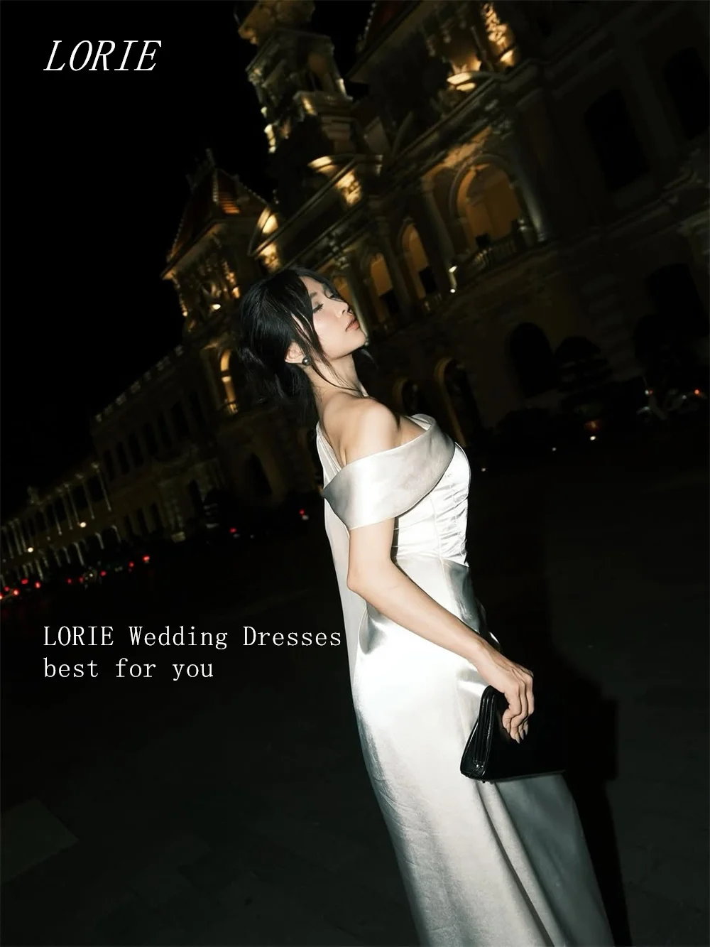 

LORIE Luxury A Line Civil Wedding Dress Gala Elegant Bridal Dresses Simple Korea Style Engagement Wedding Gown Customized 2026