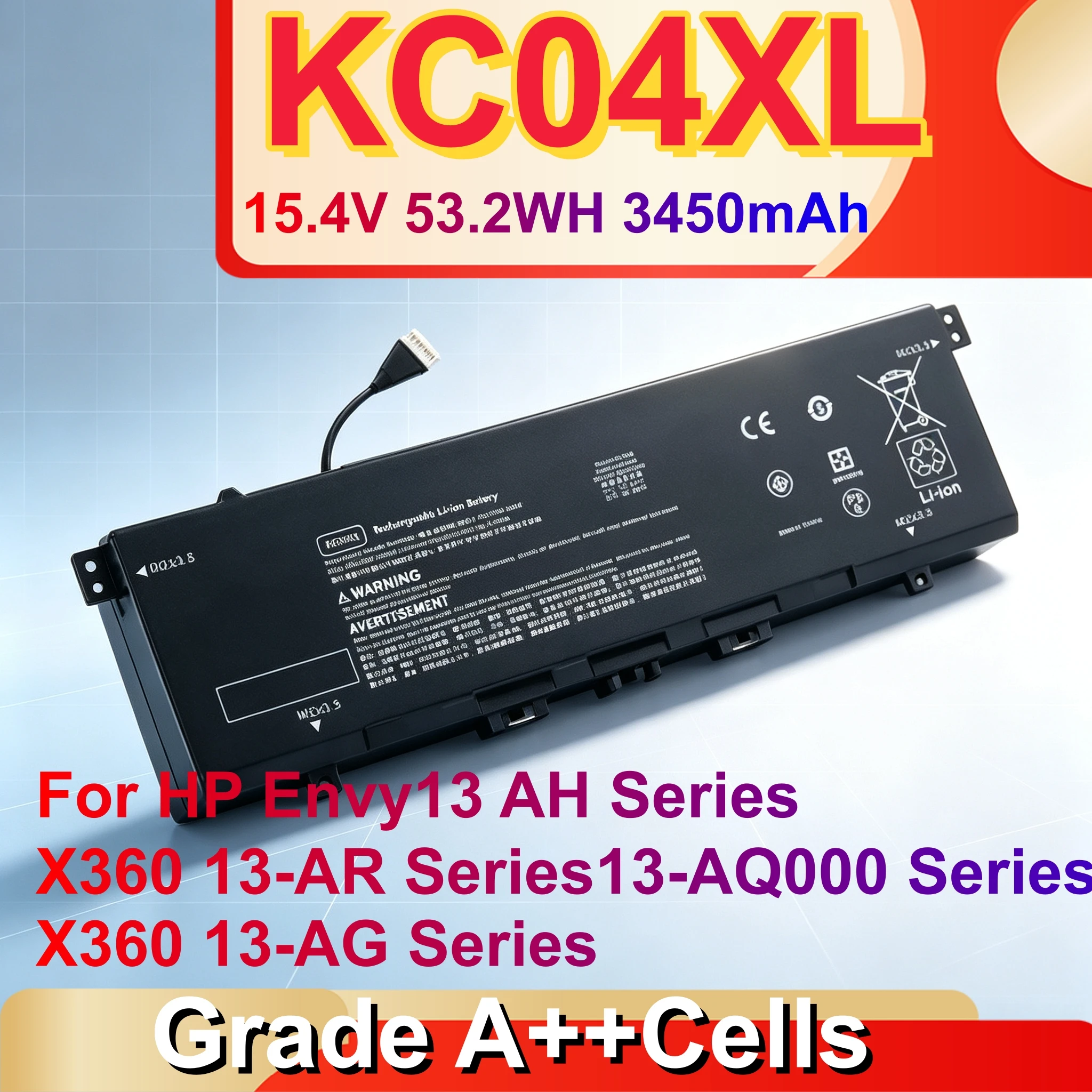Factory Direct KC04XL Battery For HP Envy X360 13M-AG 13-AR Envy 13-AH000 13-AQ000 L08544-1C1 KC04053XL