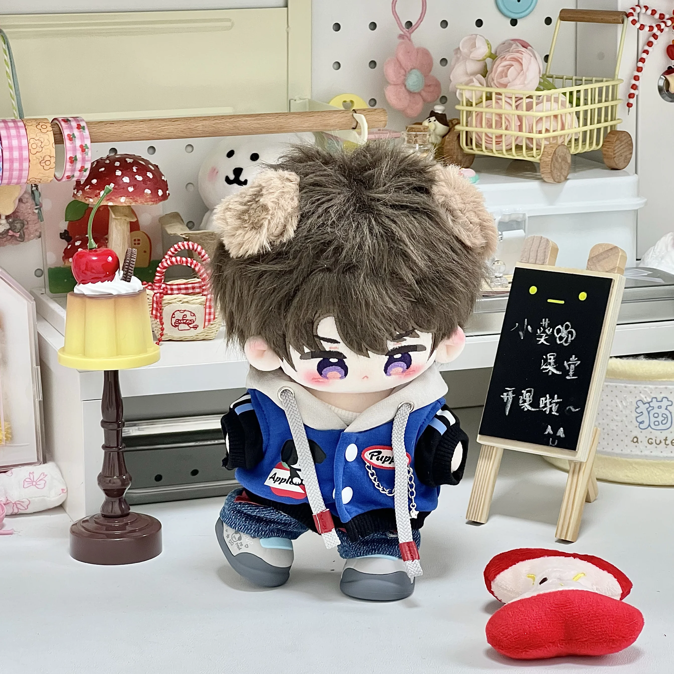 Apple Puppy Cotton Doll 20/25cm Original Dress Set Cute Cool Baseball Uniform Fashion Doll Clothes Change Clothes