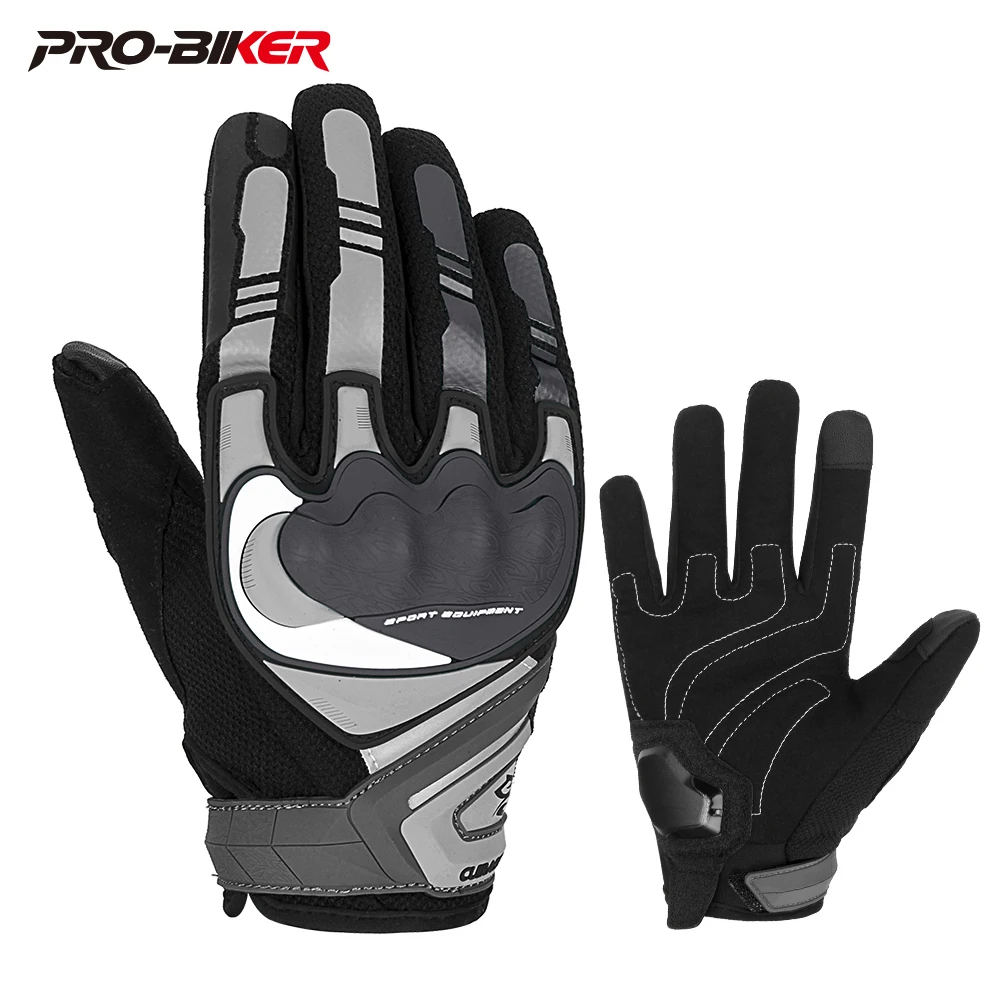 

Grey Motorcycle Gloves Men Guantes Moto Touch Screen Motorbike Racing Motorcycle Glove Riding Bicycle Motocross Protector
