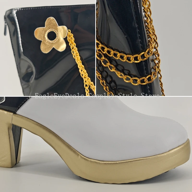 KPop Demon Hunters HUNTRX Mira, zapatos de disfraz, botas de piel sintética hechas a mano, botas de Anime para fiesta de Carnaval y Halloween, zapatos de utilería