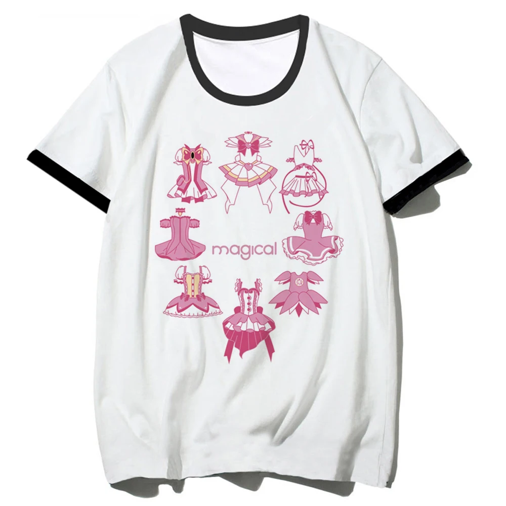 Puella Magi Madoka Magica t-shirts women anime tshirt girl 2000s Japanese comic clothing