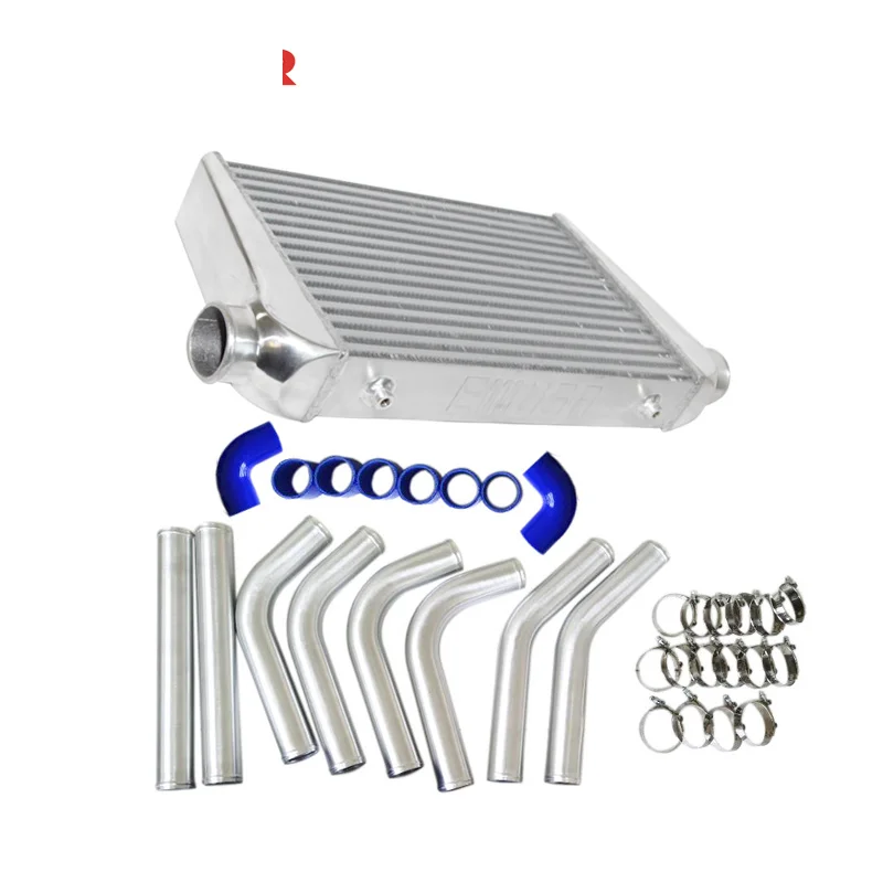 

Universal Intercooler & Piping Kits 600mm*300mm*76mm Inlet/outlet 3" Tube & Fin