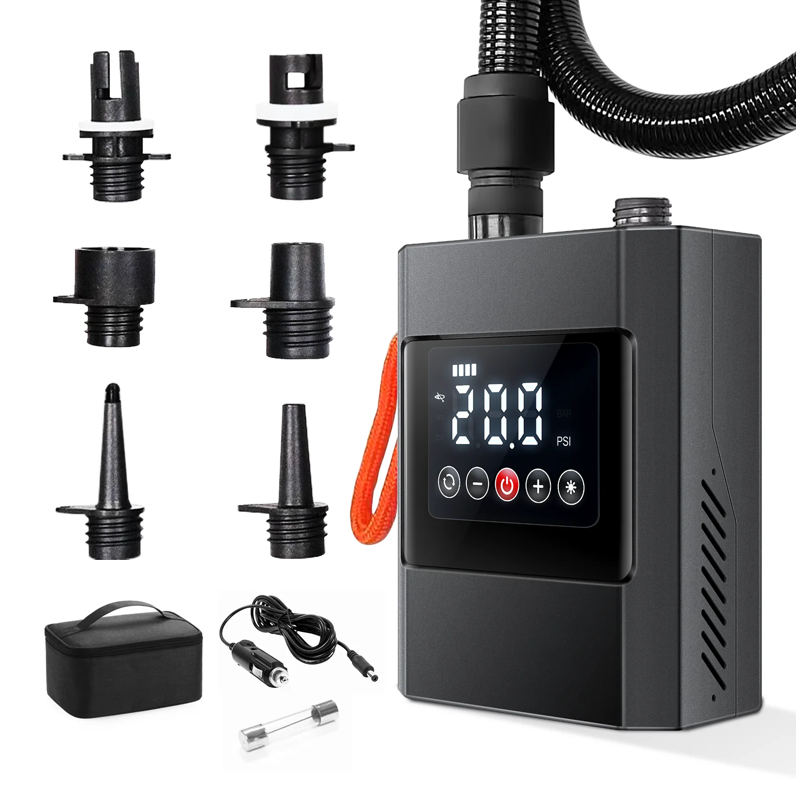

Custom Logo Design Q2 Electric SUP Pump 20PSI 12000mAh 12V Rechargeable 3 Modes Stand Paddle Boards PVC Boats Inflatables