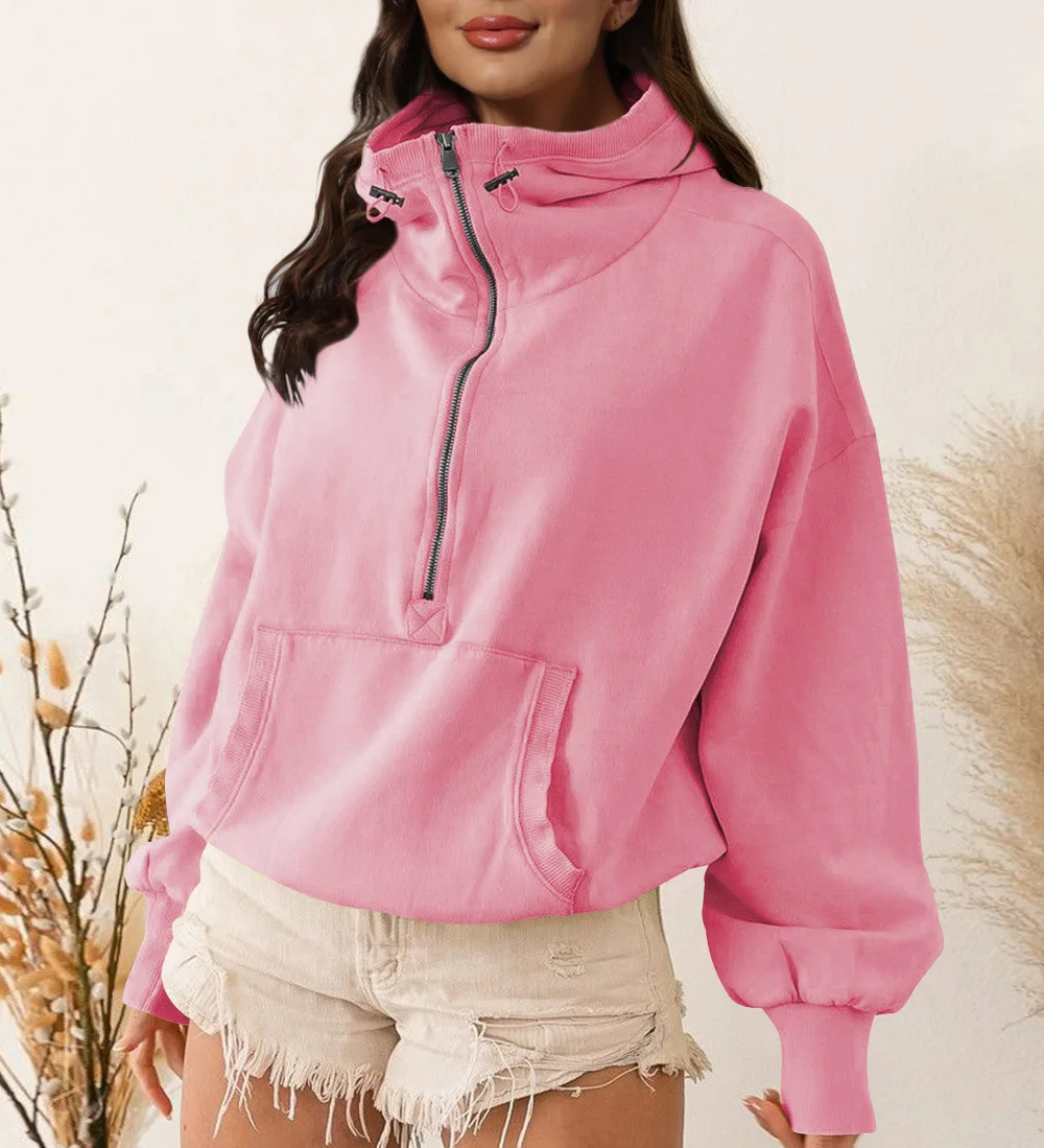 Sweat à capuche pour femmes, Style sportif, fermeture éclair, cordon de serrage, manches longues, veste supérieure