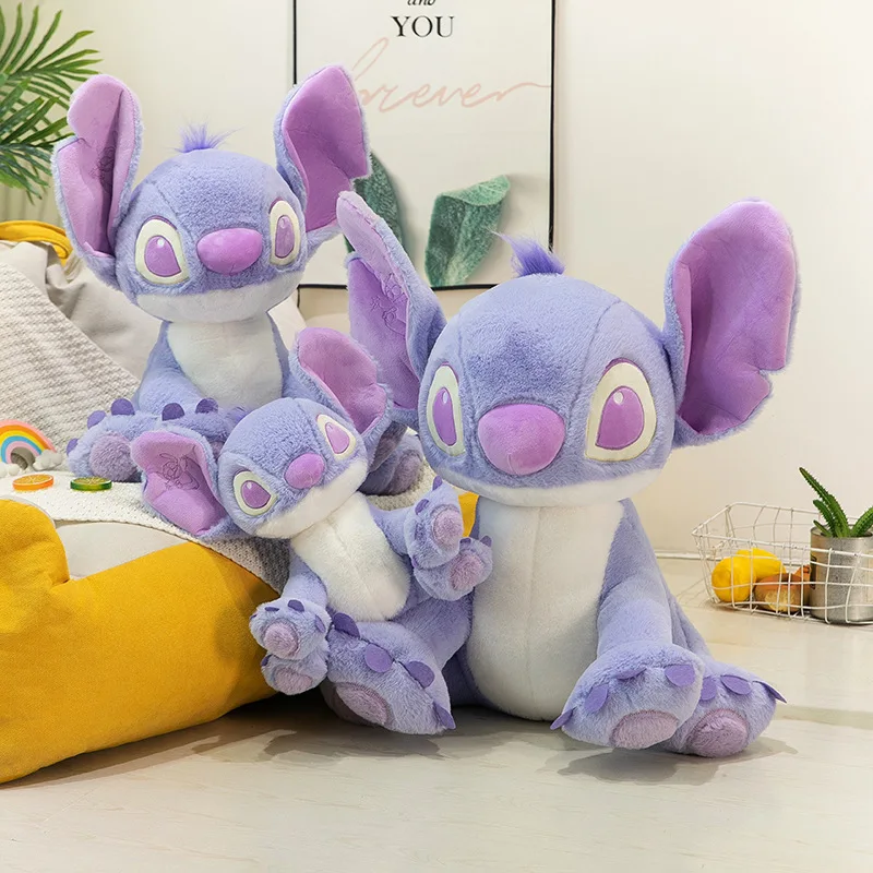 30/45cm 디즈니 대형 릴로 & 스티치 봉제 인형 베개 소녀용 부드러운 귀여운 방 장식 베개 봉제 장난감 생일 선물
