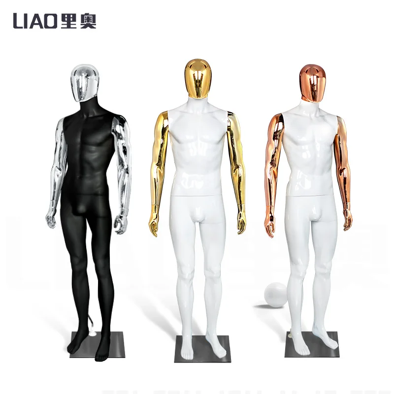 Chrome White Male Full body Clothes Mannequins Man Dummy Fashion Window Boutique Display