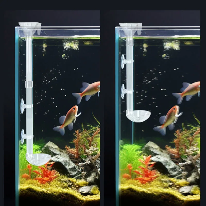 Scalable Aquarium Feeder Tube Set Dish Transparent Fish Tank Shrimp Food Feeder Bowl Aquarium Feeding Accessories Shrimp