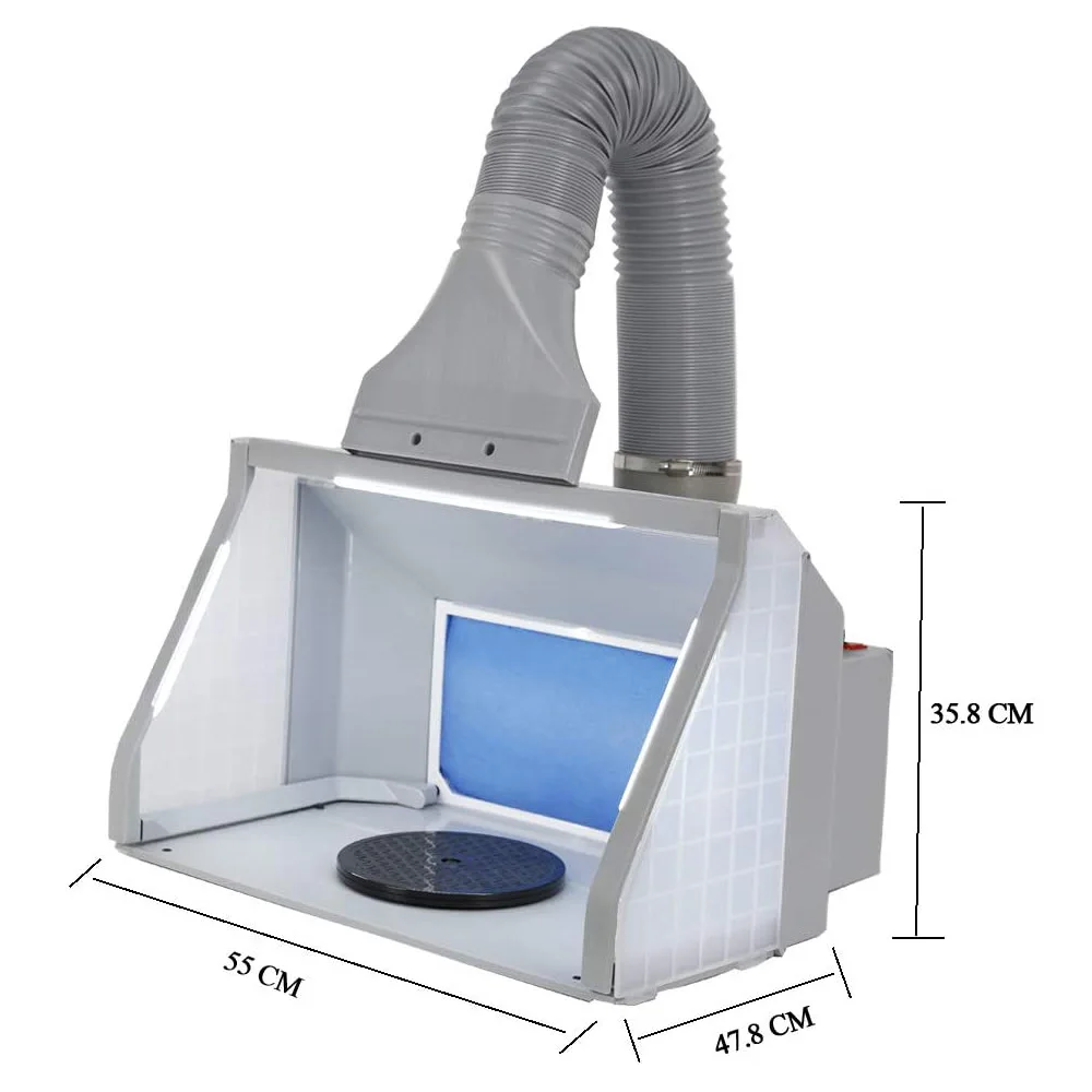 Model coloring, repainting, cake painting, exhaust fan model painting workbench mist absorber
