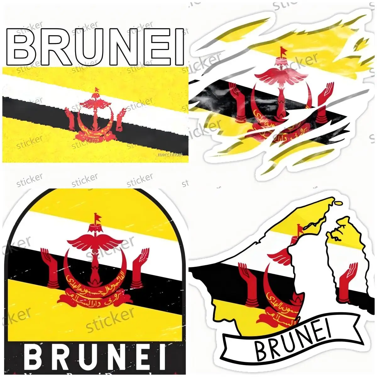 

Brunei Flag Car-sticker And Decals Styling Bumper Window Laptop Decoration Cover Scratches Car Accessories