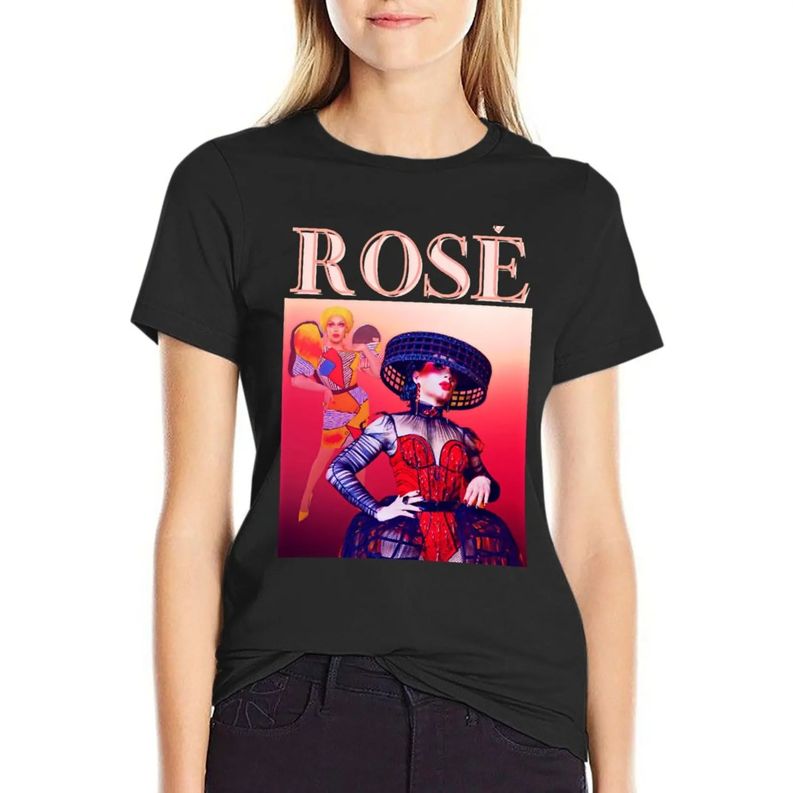 Retro Inspired Rose from Season 13 of RuPaul's Drag Race T-Shirt funny Aesthetic clothing summer top cropped t shirts for Women