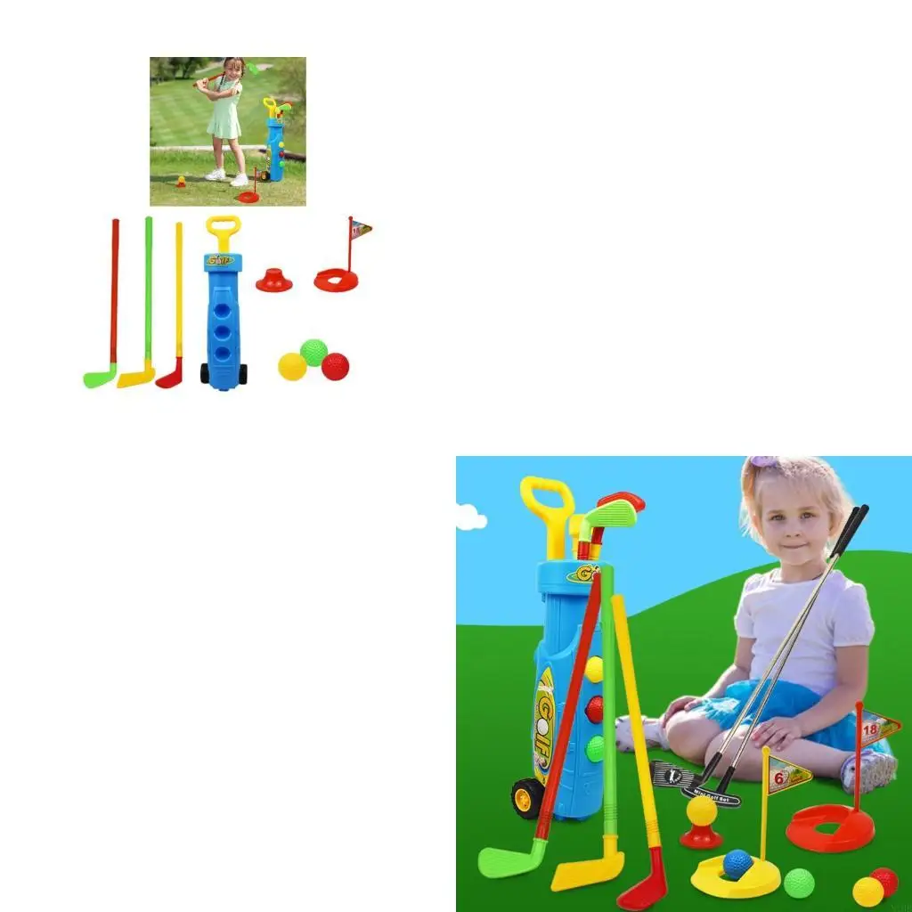 Dzieci zbiór golfowy plastikowa zabawka golfowa do ćwiczeń halowych rozwój umiejętności sportowych
