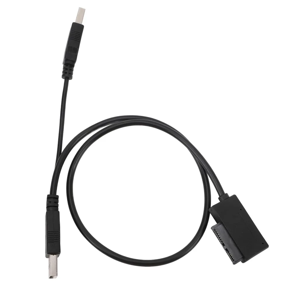 USB 3.0 Slimline SATA Adapter 5Gbps Speed USB 2.0 USB to SATA Cable 7+6 13 Pin Connector Plug and Play CD DVD ROM Cable