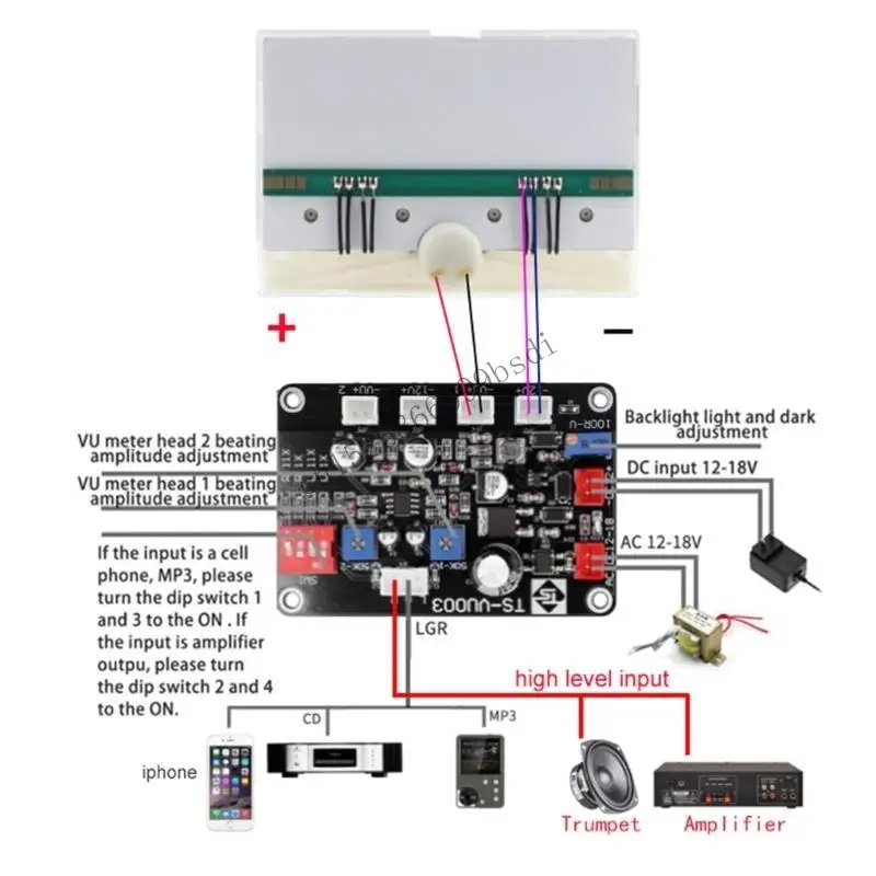 11UA VU-أميتر متر رأس مستوى مكبر للصوت-التفريغ الرقمي شقة خلاط السلطة متر #3