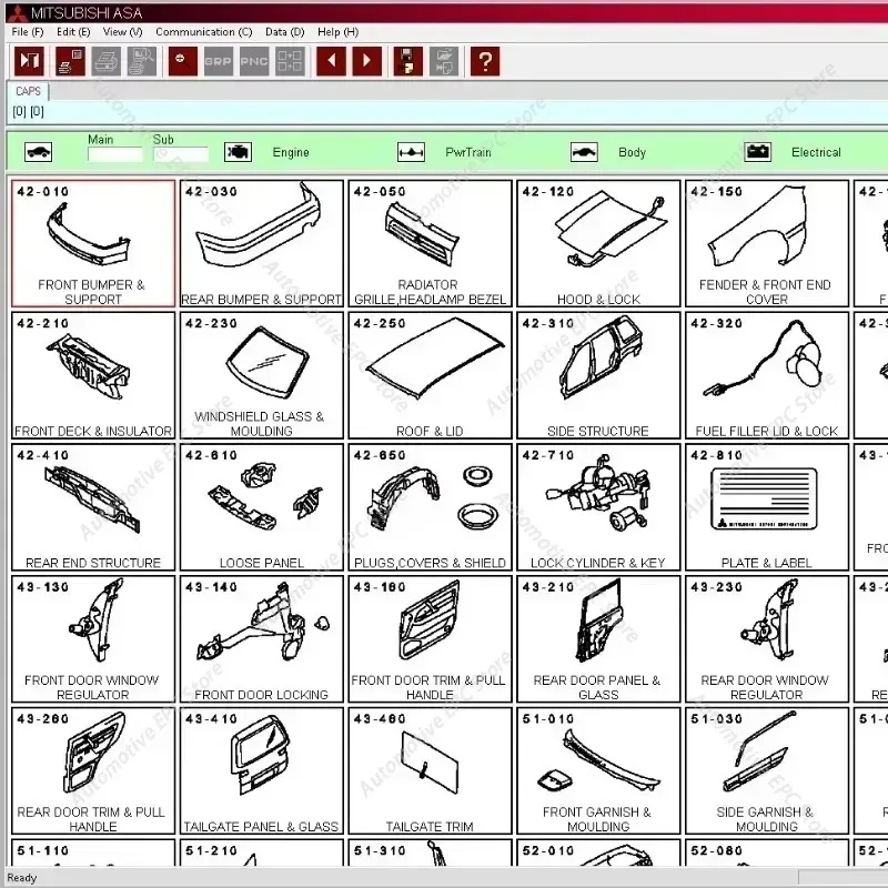 

Каталог запчастей 2022.10 для Mitsubishi Europe, General, USA, Japan, MMC, ASA, EPC