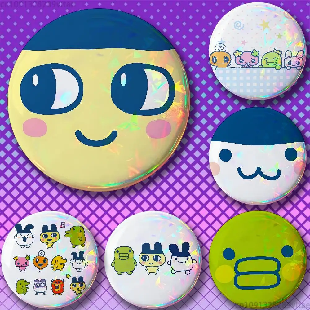

T-Tamagotchi M-Mametchi Pins 58mm Cute Cartoon Badge Handmade Brooches for Backpack Accessories Jewelry Gifts