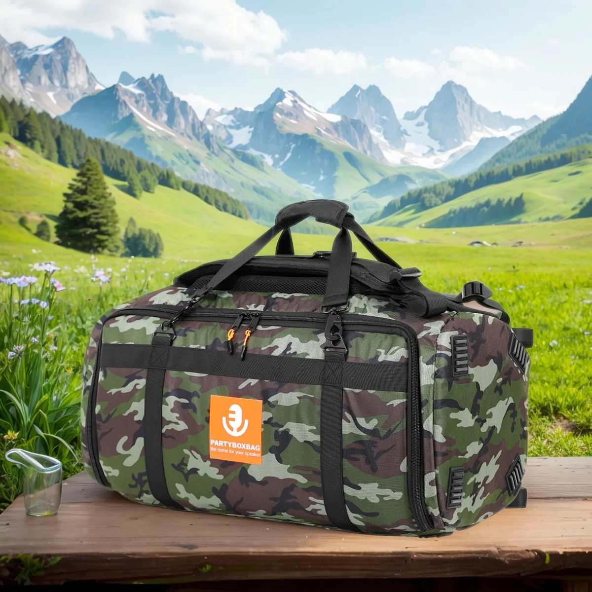 

Speaker Carrying Case Waterproof Portable Speaker Carry Tote Bag Backpack Shockproof Adjustable Strap for JBL Partybox Stage 320