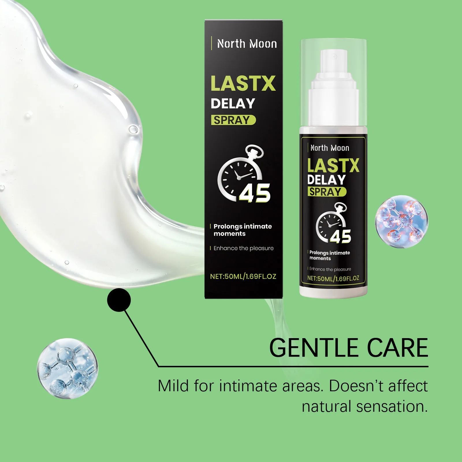 North Moon Herbal Men Body Care Spray Gentle Moisturizing Intimate Caring Reducing Scratch Increasing Energy Private Area Sprays view 5